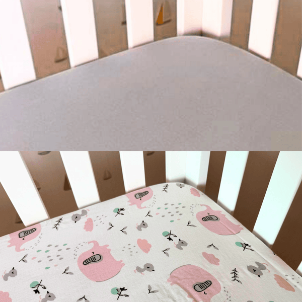 Happy Cot Baby Cot 100% Cotton Fitted Sheet - Dreamy Pink