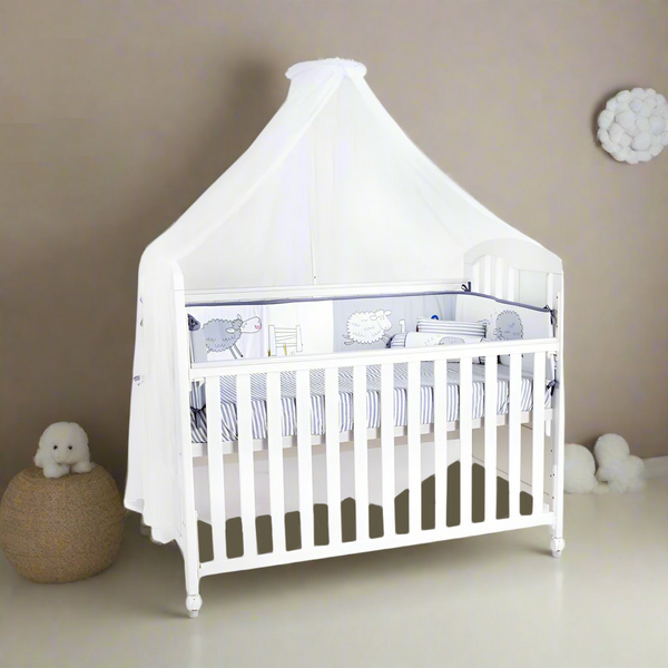 Happy Cot Happy Dream 4-in-1 Convertible Baby Cot - Free Mosquito Net, Free Toddler Side Guard