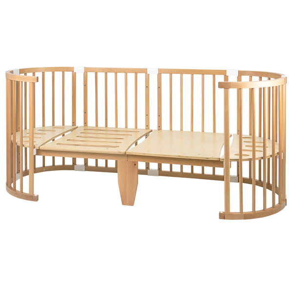 Happy Cot Happy Forever 7-in-1 Convertible Oval Baby Cot - Natural