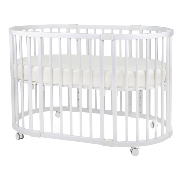 Happy Cot Happy Forever 7-in-1 Convertible Oval Baby Cot - Natural