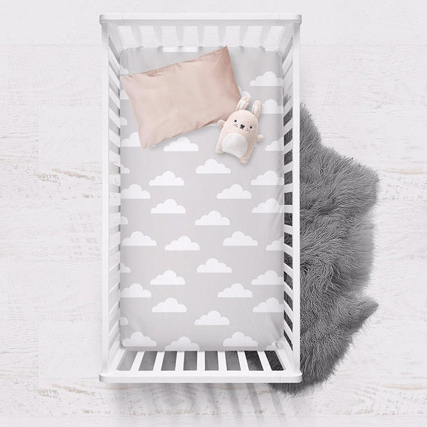 100% Cotton Fitted Sheet - Clouds