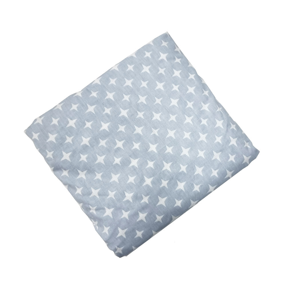 100% Cotton Fitted Sheet - Blue Stars