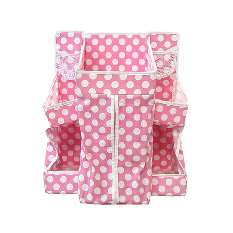 Diaper Stacker - Pink / Blue / Chocolate Dots