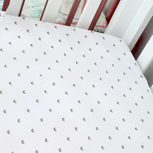 100% Cotton Fitted Sheet - Crowns
