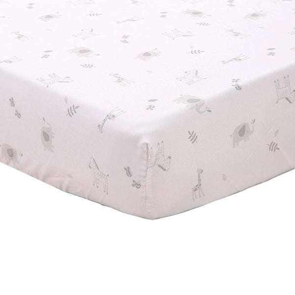 100% Polyester Fitted Sheet - Animal Tower (N19)