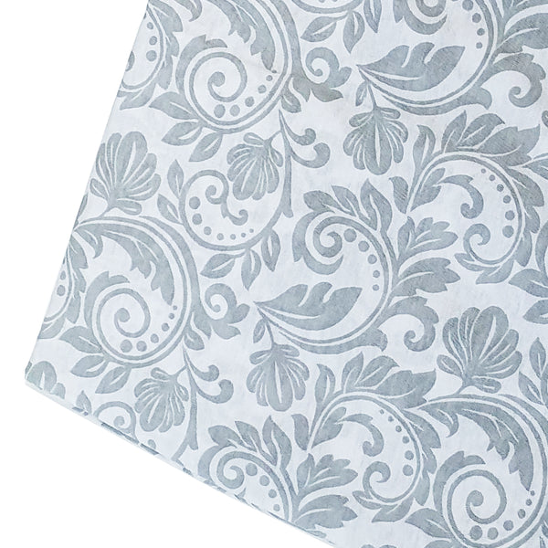 100% Cotton Fitted Sheet - Grey Flower