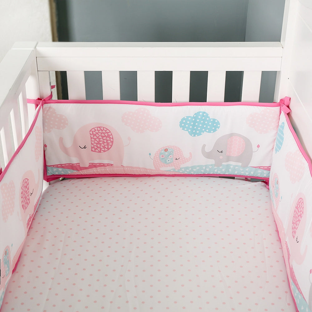 Full Baby Bumper Set Elephant March P18 Happy Cot